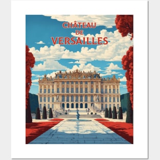 Chateau de Versailles France Tourism Vintage Poster Posters and Art